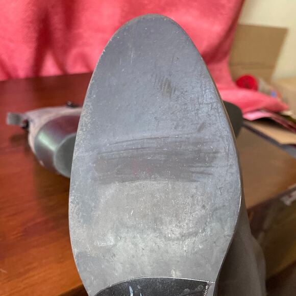 COACH Carmen Booties Two Tone Taupe Brown Leather Suede 5B USED Ankle Side Zip - Picture 11 of 16